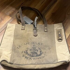 Myra Bag Tan and Brown Provence Tote